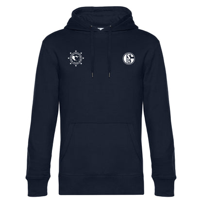 Hoodie Banfe Schalke-FanClub Blau Weiße Herzen