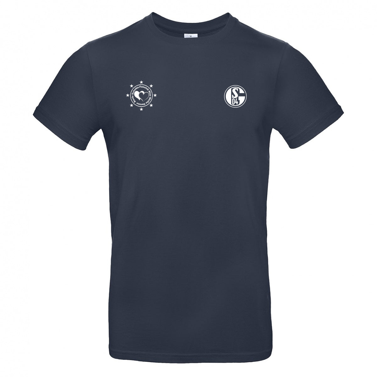 T-Shirt Banfe Schalke-FanClub Blau Weiße Herzen